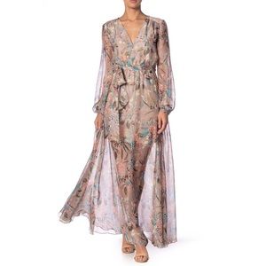 Aakaa Floral Maxi Dress NWOT